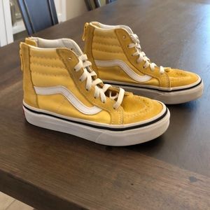 Light yellow SK-8 high top Vans